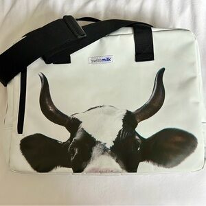 SwissMilk Laptop Bag  Cow Dairy Black And White Suisse Naturellement  New Rare